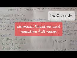 Chemical Reaction And Equation Full