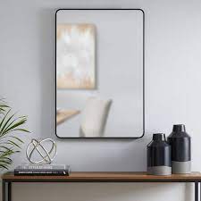 Modern Rectangular Black Framed Mirror