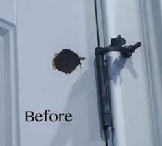 how to repair hollow core door holes