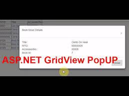 asp net gridview in jquery popup you