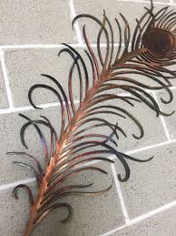 Peacock Feather Metal Wall Art Home
