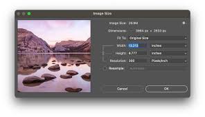 how to resize an image for print with