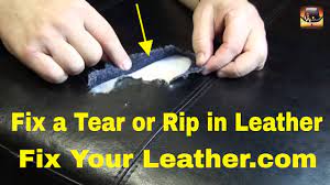 LEATHER TEAR REPAIR - LARGE TEAR in BYCAST LEATHER - YouTube