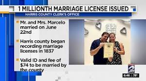 millionth marriage license