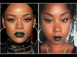 dark green lipstick makeup tutorial