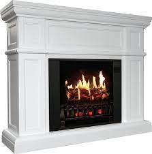 White Electric Fireplace With Mantel