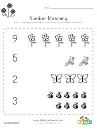 spring number matching worksheet all