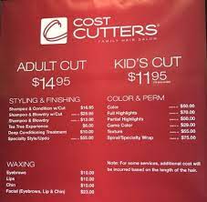cost cutters s 2020 haircut