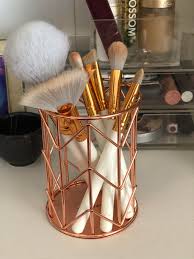 rose gold makeup brush holder beauty