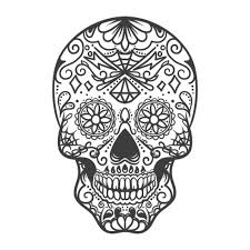 mexican skull vector art icons and