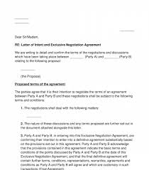 letter of intent sle template