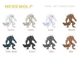Werewolf Pixel Art Character by sanctumpixel