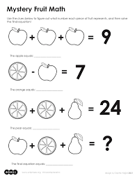 Steam Book Handout Mystery Fruit Math