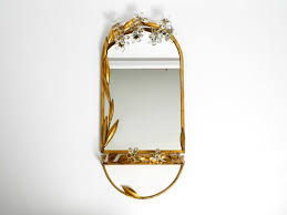 Fl Gold Plated Iron Wall Mirror