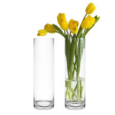 Clear Glass Cylinder Flower Vase Candle