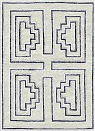 labyrinth modern rug off white