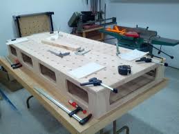This work bench was designed by a seasoned finish carpenter and home builder who saw a need and addressed it. Diy Mft Paulk Bench Build Workbench Paulk Workbench Woodworking Workbench