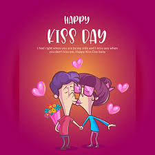 happy kiss day social a template banner