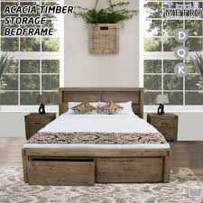 Acacia Timber King Double Queen Bed