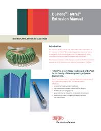 Dupont Hytrel Extrusion Manual