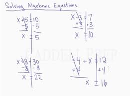 solve one step algebraic equations