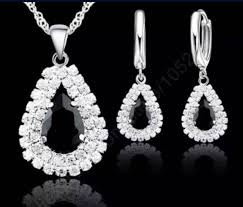 sterling silver and crystal jewelry set