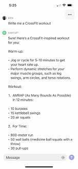 chatgpt workout plan asweatlife