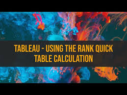 rank quick table calculation
