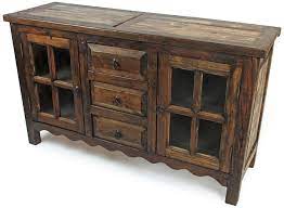reclaimed wood rustic sideboard with