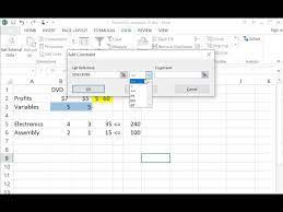 Constraints Using Excel Solver