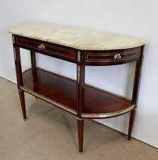 Mahogany And Marble Console Table