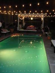Pool Enclosure String Lights Pool