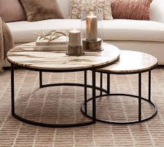 Glass Wood And Metal Coffee Tables