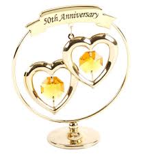 50th golden wedding anniversary crystal