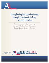 Cover Page From Ky Early Ed Economic Analysis Report Prichard