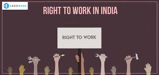 right to work in indian consution