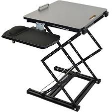65 results for height adjustable standing desk sit stand desk. Uncaged Ergonomics Portable Laptop Standing Desk Converter Os5