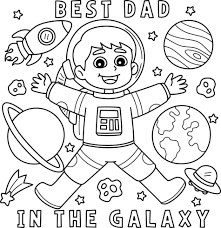 best dad in the galaxy coloring page