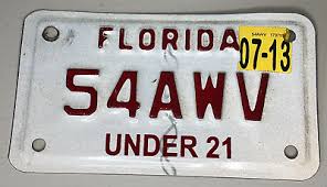 motorcycle license plate 54awv