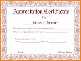 Years Of Service Award Templates Certificate Templates