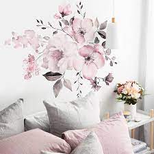 They will help turn your blank walls space into a work of art. Watercolor Pink Flowers Wall Stickers For Kids Room Baby Nursery Wall Decals Pink Flower For Girl Room Home Decoration Decor Pvc Wall Stickers Aliexpress