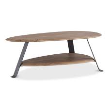 Natural Wood Oval Coffee Table