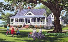 House Plan With Wrap Porch And Metal Roof