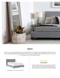 dean sand queen upholstered panel bed