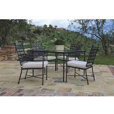 Black Metal Square Outdoor Dining Table