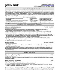 Laboratory Technician Resume Template Premium Resume Samples