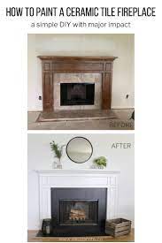 How To Paint A Ceramic Tile Fireplace