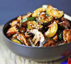 Chinese Zucchini Mushroom Stir Fry gambar png