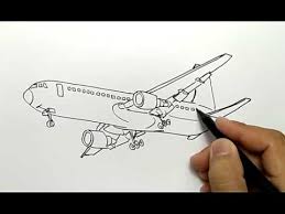 Harga tiket pesawat terbang, denpasar, indonesia. Cara Menggambar Pesawat Terbang Sederhana Dengan Mudah Dan Bagus Youtube