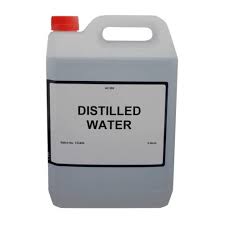 higly pure distilled water for